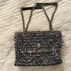 Kurt Geiger London Tweed Kensington Shoulder Bag